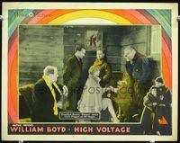 3b421 HIGH VOLTAGE lobby card '29 sad William Boyd listens to sexy Carole Lombard playing organ!