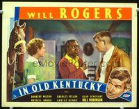 3b442 IN OLD KENTUCKY lobby card '35 Will Rogers with Dorothy Wilson & Bill Robinson, horse racing!