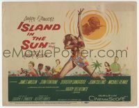 3b114 ISLAND IN THE SUN TC '57 James Mason, Joan Fontaine, Dorothy Dandridge, Harry Belafonte