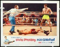 3b455 KID GALAHAD LC #5 '62 boxer Elvis Presley ordered to corner after knocking out opponent!