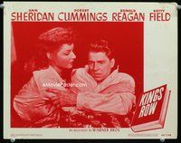 3b459 KINGS ROW movie lobby card R46 Ronald Reagan asks Ann Sheridan where's the rest of him!