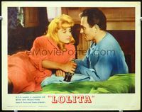 3b474 LOLITA LC #6 '62 Stanley Kubrick, James Mason in bed with sexy Sue Lyon holding Coke bottle!