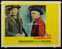 3b482 MAGNIFICENT SEVEN lobby card #5 '60 great close up of Yul Brynner & Brad Dexter, John Sturges