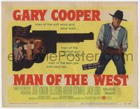 3b151 MAN OF THE WEST TC '58 Gary Cooper is the man of the soft word, notched gun & fast draw!