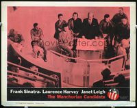 3b488 MANCHURIAN CANDIDATE LC #1 '62 Frank Sinatra & Laurence Harvey interrogated, Frankenheimer