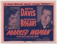 3b153 MARKED WOMAN TC R56 Bette Davis & Humphrey Bogart are a star teaming you'll never forget!