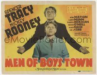 3b156 MEN OF BOYS TOWN TC '41 close up of Spencer Tracy as Father Flanagan with Mickey Rooney!