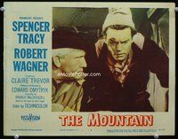 3b500 MOUNTAIN movie lobby card #3 '56 Spencer Tracy glares at much younger brother Robert Wagner!