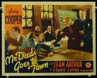 3b503 MR. DEEDS GOES TO TOWN LC '36 Jean Arthur tries to convince Gary Cooper to testify in court!