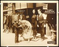 3b518 NO FATHER TO GUIDE HIM lobby card '25 wacky image of Charley Chase wearing a dress & slippers!