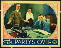 3b537 PARTY'S OVER movie lobby card '34 Stuart Erwin can't stand his sister or her singing husband!