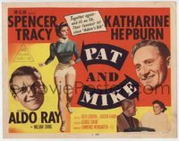3b176 PAT & MIKE title card '52 not much meat on Katharine Hepburn but what there is, is choice!