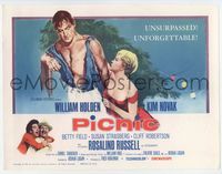 3b177 PICNIC TC R61 great color artwork of William Holden & the short-haired wrong Kim Novak!