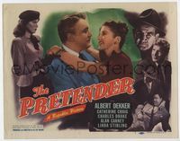 3b180 PRETENDER title movie lobby card '47 montage of Albert Dekker & cast, a blueprint for MURDER!