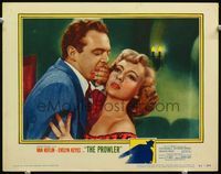 3b549 PROWLER LC #8 '51 Joseph Losey, great close up of sexy Evelyn Keyes fighitng off Van Heflin!