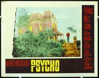 3b003 PSYCHO lobby card #3 '60 Alfred Hitchcock, most classic image of Anthony Perkins by house!