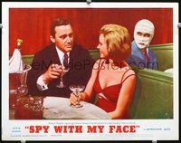 3b614 SPY WITH MY FACE LC #4 '66 wacky image of Robert Vaughn not noticing his bandaged double!