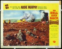 3b648 TO HELL & BACK lobby card #3 '55 Audie Murphy's life story as a kid soldier in World War II!