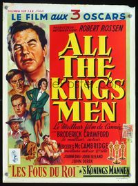 3c492 ALL THE KING'S MEN Belgian '50 Louisiana Governor Huey Long biography with Broderick Crawford