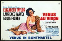 3c529 BUTTERFIELD 8 Belgian poster '60 great artwork of sexy callgirl Elizabeth Taylor in nightie!