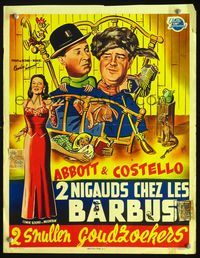 3c546 COMIN' ROUND THE MOUNTAIN Belgian '51 art of hillbillies Bud Abbott & Lou Costello by Bos!