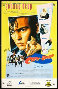 3c552 CRY-BABY Belgian 1990 directed by John Waters, Johnny Depp is a doll, Traci Lords!