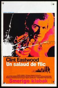 3c569 DIRTY HARRY Belgian poster '71 great art of Clint Eastwood w/Magnum, Don Siegel crime classic!