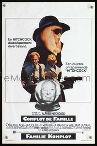 3c577 FAMILY PLOT Belgian movie poster '76 from the mind of devious Alfred Hitchcock, Karen Black!