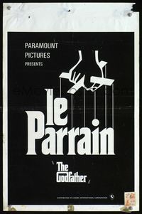 3c598 GODFATHER Belgian poster '72 Marlon Brando, Al Pacino, Francis Ford Coppola crime classic!