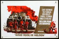 3c640 KELLY'S HEROES Belgian '70 great different Ray art of the Heroes staring down a German tank!