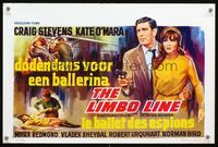 3c652 LIMBO LINE Belgian movie poster '68 cool art of secret agent Craig Stevens, sexy Kate O'Mara!