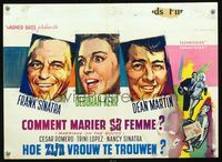 3c674 MARRIAGE ON THE ROCKS Belgian '65 great Ray art of Frank Sinatra, Deborah Kerr & Dean Martin!