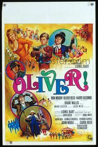 3c699 OLIVER Belgian poster '69 Charles Dickens, great art of Mark Lester, Shani Wallis, Ron Moody!