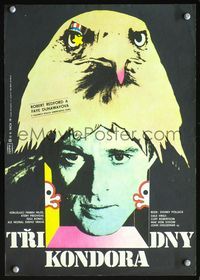 3c029 3 DAYS OF THE CONDOR Czech 11x16 movie poster '79 secret agent Robert Redford & Faye Dunaway!