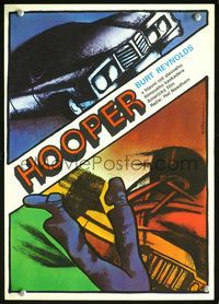 3c055 HOOPER Czech 11x16 movie poster '83 really cool completely different car artwork by Miser!