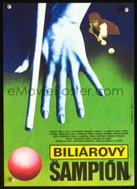 3c078 POOL HUSTLERS Czech 11x16 poster '84 lo, Chiara e lo scuro, really cool Jaros billiards art!