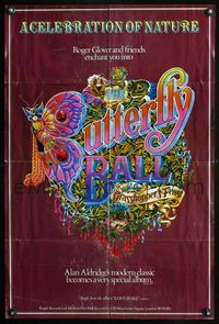 3c102 BUTTERFLY BALL soundtrack English double crown movie poster '76 really cool fantasy artwork!