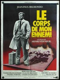 3c143 BODY OF MY ENEMY French 23x32 '76 Jean-Paul Belmondo, Henri Verneuil's Le corps de mon ennemi