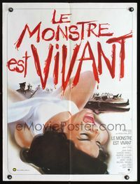 3c177 IT'S ALIVE French 23x32 '74 Larry Cohen, wild different image of girl screaming by Landi!