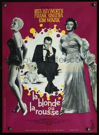 3c203 PAL JOEY French 22x30 '57 different image of Frank Sinatra w/sexy Rita Hayworth & Kim Novak!