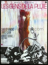 3c209 RAIN PEOPLE French 23x31 '69 Francis Ford Coppola, different art of lovers & motorcycle!