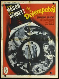 3c211 RECKLESS MOMENT French 23x32 '49 James Mason. Joan Bennett, Max Ophuls, cool different image!