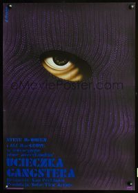 3c240 GETAWAY Polish 22x31 movie poster '75 great artwork of masked robber by E. Procka!