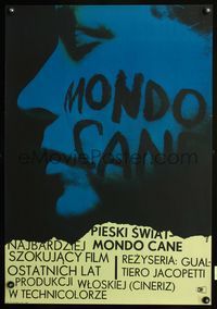 3c246 MONDO CANE Polish 23x33 '64 classic early Italian documentary of human oddities, WZ art!