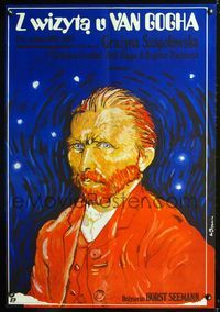 3c263 BESUCH BEI VAN GOGH Polish 26x38 movie poster '85 cool W. Bujarnski art of Van Gogh!