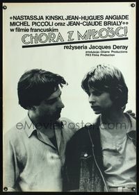 3c358 MALADY OF LOVE Polish 26x38 poster '87 Maladie D'Amour, Nastassja Kinski, Jean-Hughes Anglade
