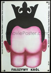 3c414 ROYAL FLASH Polish 26x38 movie poster '75 wacky art of rear-end faced king by Socha!