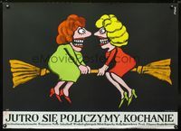 3c477 ZITRA TO ROZTOCIME, DRAHOUSKU Polish '76 bizarre Jerzy Flisak art of women on broomstick!