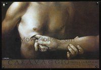 3c279 CARAVAGGIO Polish 26x38 '90 Derek Jarman, creepy Walkuski art of man's torso being punctured!