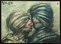 3c312 GA, GA CHWALA BOHATEROM Polish '85 wild art of bandaged couple by Andrzej Pagowski & Hoffman!